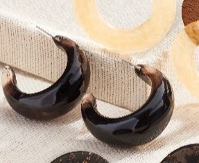 Black Chunky Hoops