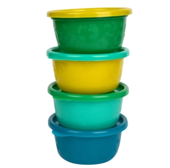 Green Grown Reusable Bowls with Lids – Toddler Snack Bowl – 4 Pack
