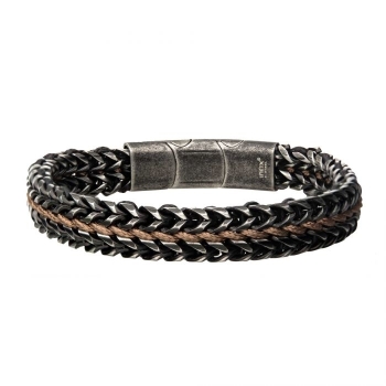 Allegiance Stainless Steel Bracelets - Brown