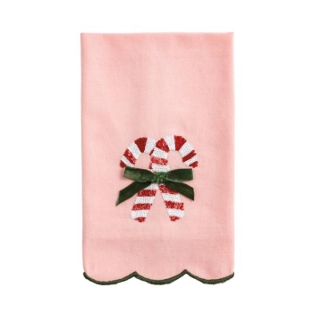 Candy Cane Christmas Sequin Towel