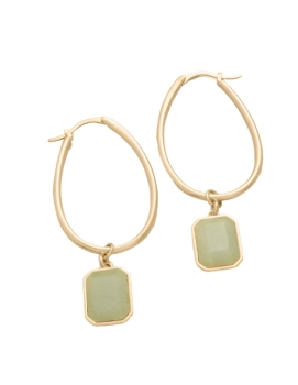 Chateau Hoop Earrings Frosty Green