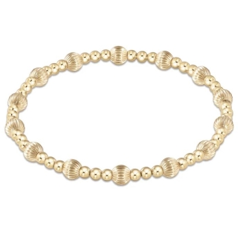 Dignity Sincerity 5mm Bead Bracelet - Gold