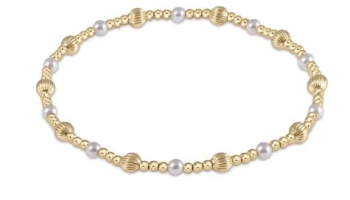 Pearl Dignity Sincerity 4mm Gold Bead Bracelet