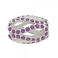 Glistening Meander Purple Swarovski Charm