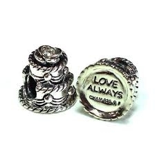 Wedding Cake Clear Swarovski Charm