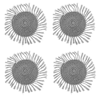 Grey Macrame Coaster