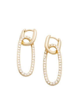 Hudson Convertible Hoop Earrings Crystal
