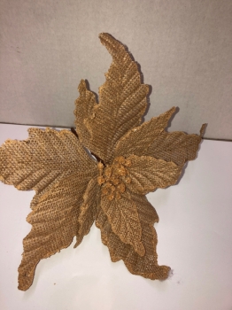 Burlap Poinsettia Flower