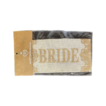 Burlap Bride Tag
