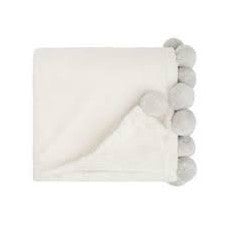 Pom-Pom Baby Blanket - Asst. Colors