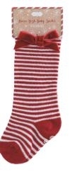 Knee High Baby Socks - Red Stripe