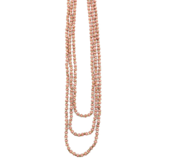 Sachi Mulberry Three Strand Necklace, Light Pink
