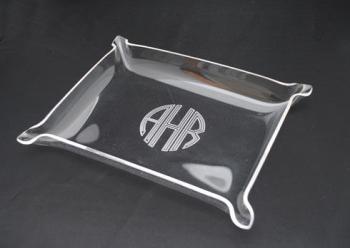 Acrylic Square Tray - Rotary Engraved
