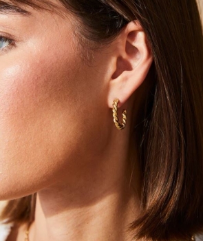 Mitchelville Hoop Earrings Gold