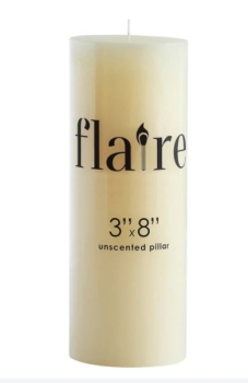 Unscented Pillar Candle, 3