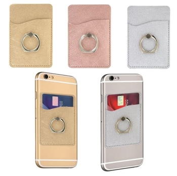 Metallic Ring Cling Cardholder, Asst