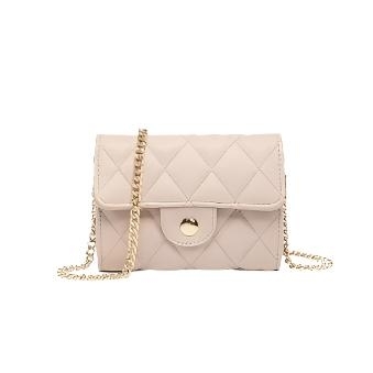 Everette Vegan Quilted Clutch/Crossbody- Tan