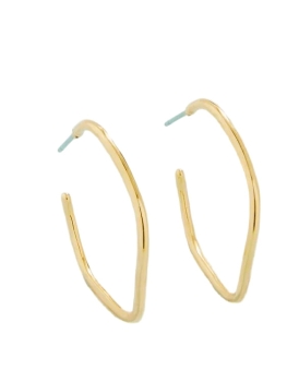 Ripple Wave Hoop Earrings
