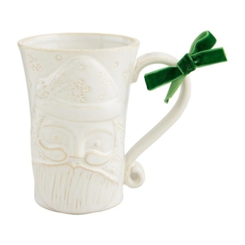 Santa White Christmas Mug