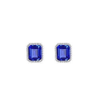 September Birthstone Solitaire Stud Earrings