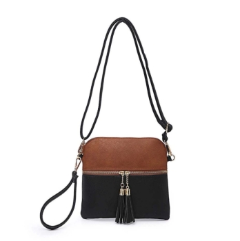 Tara Crossbody in Black and Brown