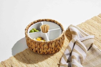 Woven Toothpick Server Set