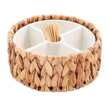 Woven Toothpick Server Set