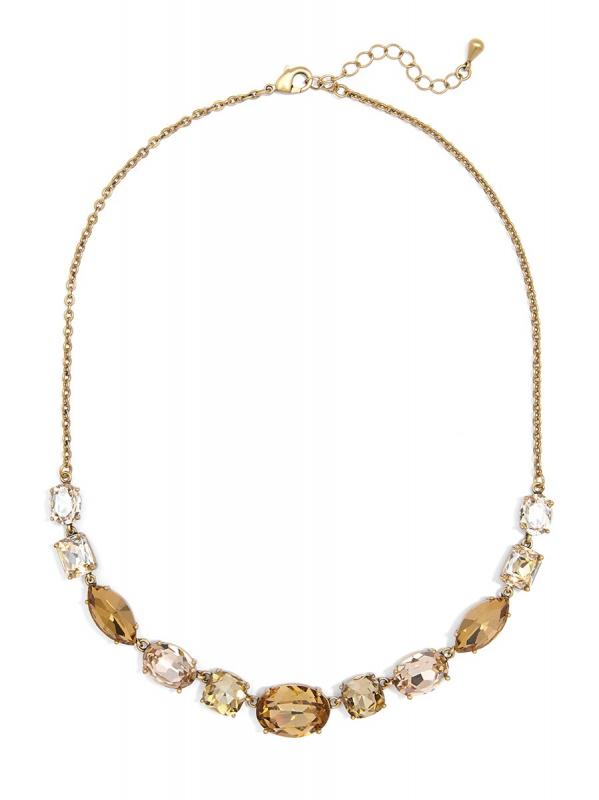 Zenzii Amber Crystals Collar Necklace