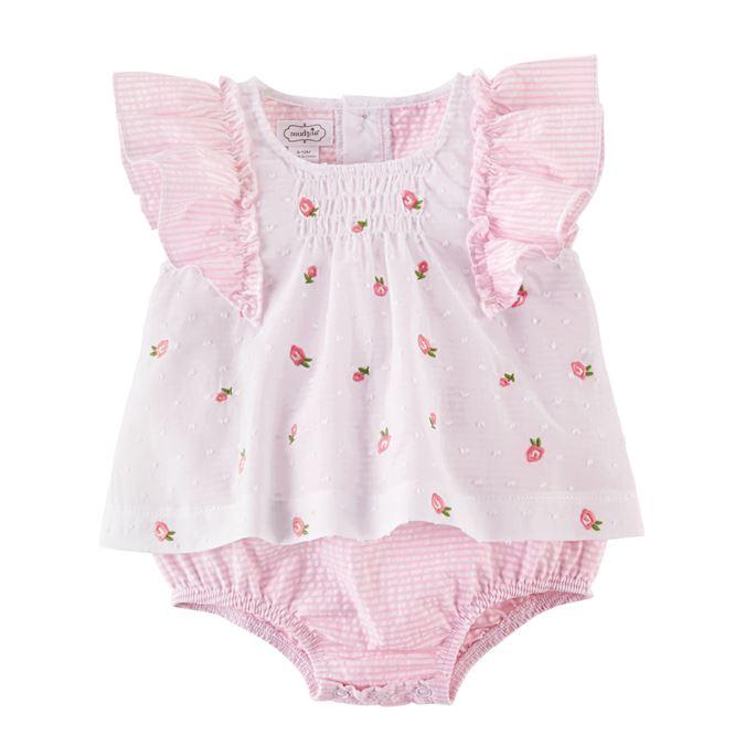 Mudpie Dolby Embroidered Overlay Crawler