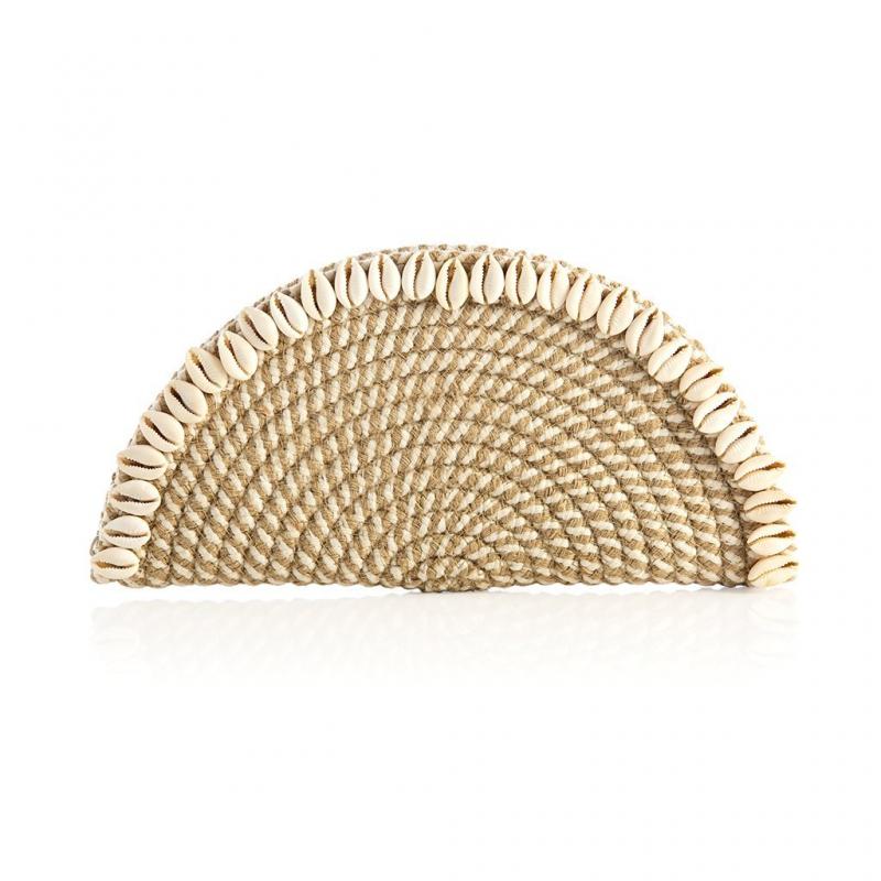 Shiraleah Willa Half-Moon Clutch Natural