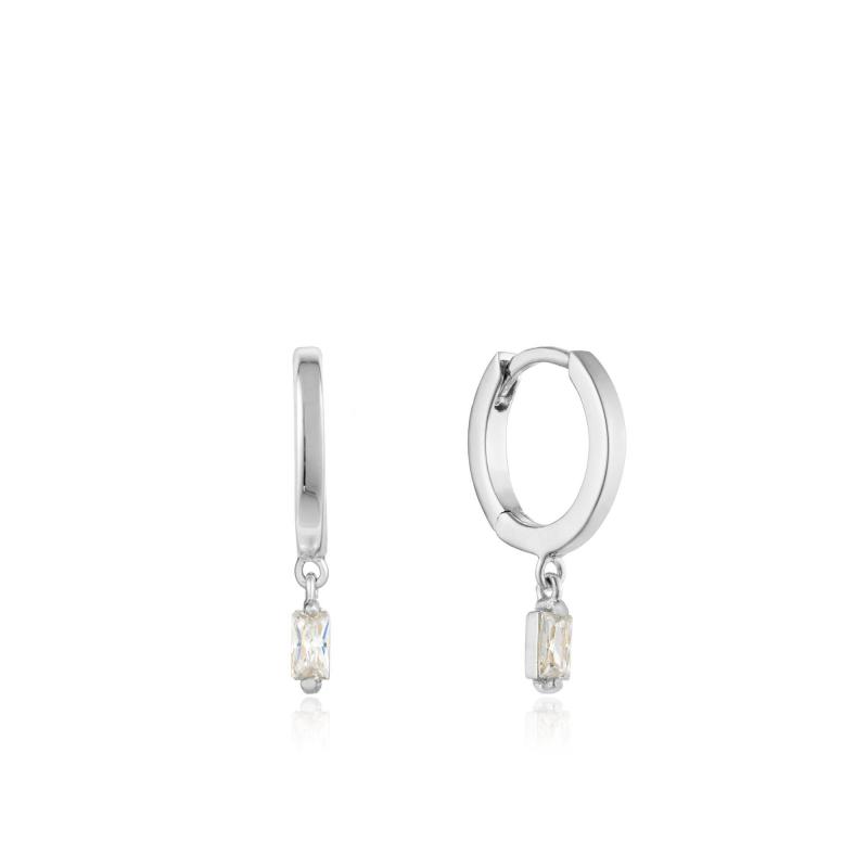 Ania Haie Silver Glow Huggie Hoop Earrings
