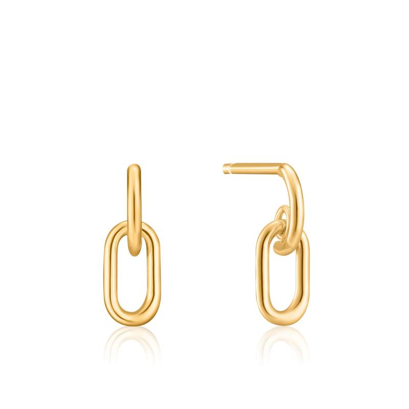 Ania Haie Gold Link Stud Earrings