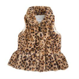 BROWN FAUX LEOPARD VEST