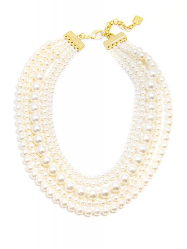 Zenzii 5 Strand Luxe Pearl Necklace