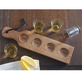 Mudpie Shot Glass and Paddle set