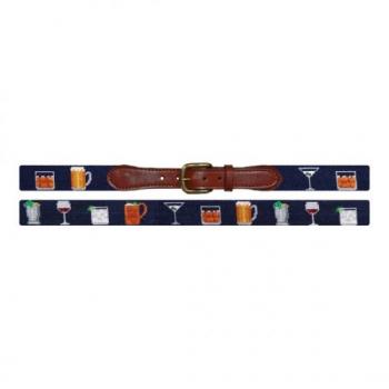 Gentlemen's Drinks Needlepoint Belt