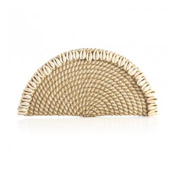 Shiraleah Willa Half-Moon Clutch Natural
