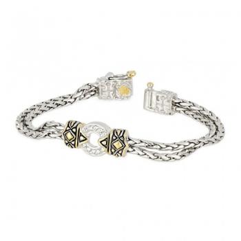John Medeiros Antiqua Pavé One Circle Bracelet