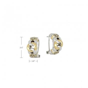 John Medeiros Antiqua Three Circle Post Clip Earrings