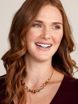 Zenzii Amber Crystals Collar Necklace