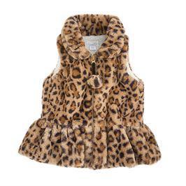 BROWN FAUX LEOPARD VEST