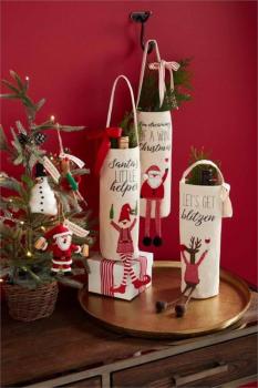 Mud Pie Christmas Wine Bag