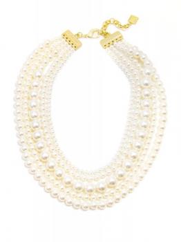Zenzii 5 Strand Luxe Pearl Necklace