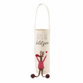 Mud Pie Christmas Wine Bag