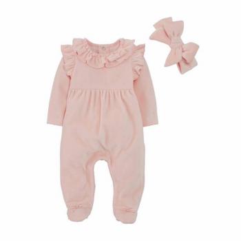 Mud Pie Velour Pink Sleeper
