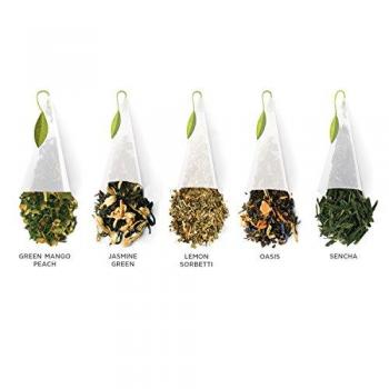 Tea Forte Green Tea Assortment 10 Handcrafted Pyramid Tea Infusers Box Presentation