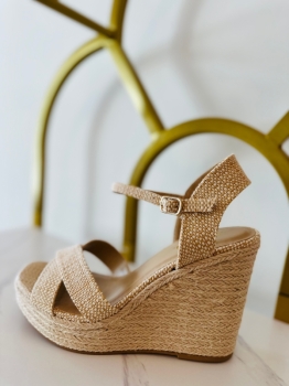 Soda Chatwin Espadrille Wedge - Natural Raffia