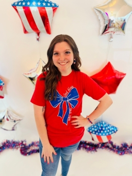 God Bless the USA Graphic Tee - Red