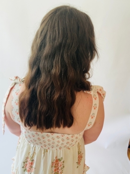 Floral Print Tie Strap Empire Tiered Dress - Apricot Multi