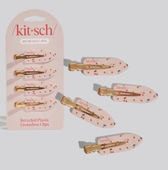Kitsch Creaseless Clips 4pc Set -  Cherry